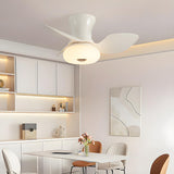 Modern Simple 3 Blade White LED Ceiling Fan with Light Image - 2
