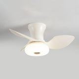 Modern Simple 3 Blade White LED Ceiling Fan with Light Image - 7