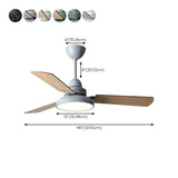 Modern Simple 3 Wood Blades LED Ceiling Fan Light Image - 20