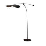 Modern Simple Black Arms Metal Arc Floor Light Lamp Image - 6