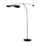 Modern Simple Black Arms Metal Arc Floor Light Lamp Image - 6
