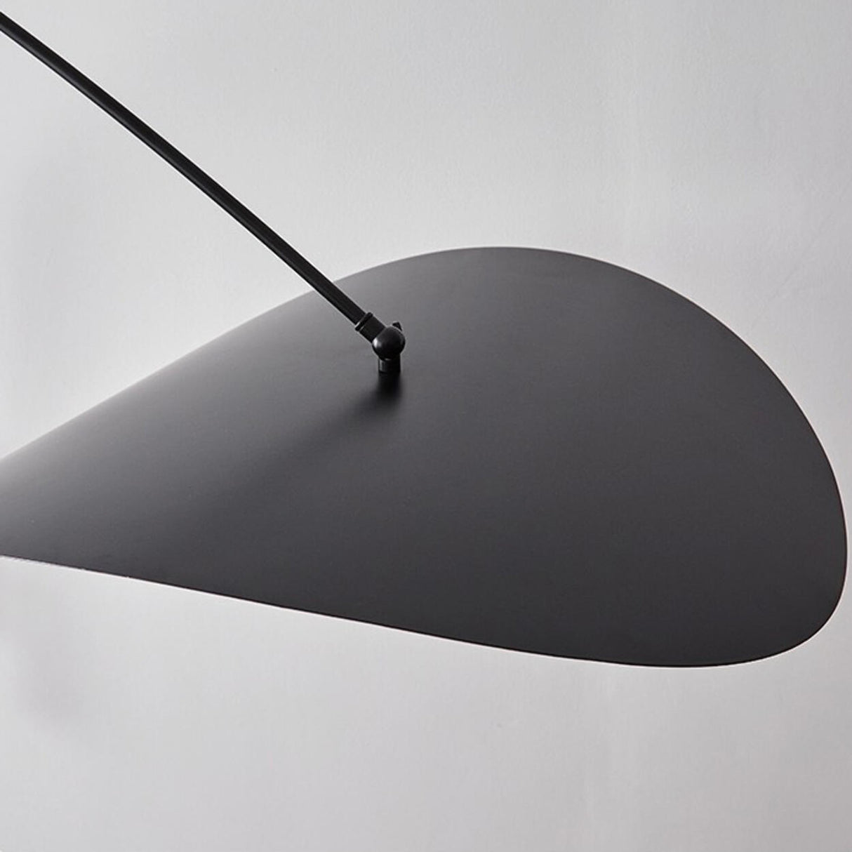 Modern Simple Black Arms Metal Arc Floor Light Lamp Image - 8