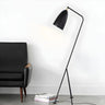 Modern Simple Black Cone and Tripod Metal Floor Lamp Image - 1
