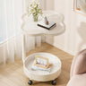 Modern Simple Black Small Side Table with Shelf Image - 11