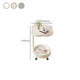 Modern Simple Black Small Side Table with Shelf #size