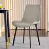 Modern Simple Closed Back Upholster Side Dining Chair Image - 4