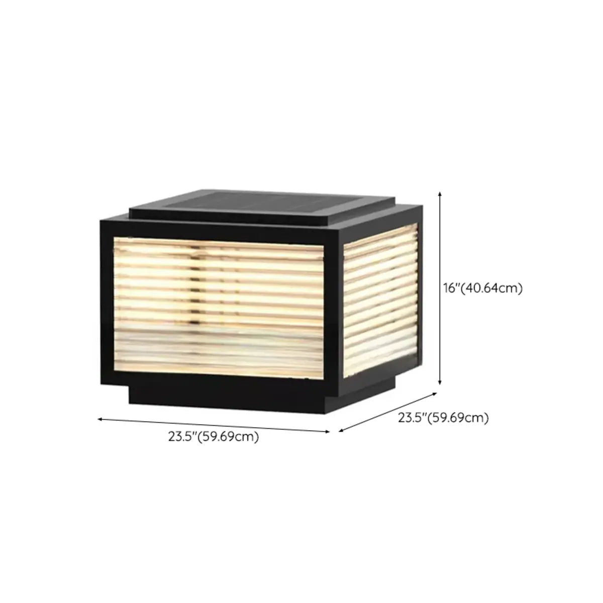 Modern Simple Cube Aluminum Outdoor Pillar Table Light Image - 15