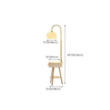 Modern Simple Feather Side Table Metal Floor Lamp #size