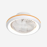 Modern Simple Flush-Mounted Round Ceiling Fan Light Image - 12