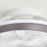 Modern Simple Flush-Mounted Round Ceiling Fan Light Image - 13