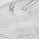Modern Simple Flush-Mounted Round Ceiling Fan Light Image - 15