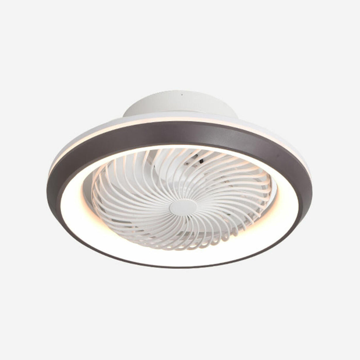 Modern Simple Flush-Mounted Round Ceiling Fan Light Image - 18
