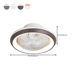 Modern Simple Flush-Mounted Round Ceiling Fan Light #size