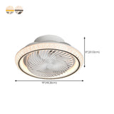 Modern Simple Flush-Mounted Round Ceiling Fan Light Image - 20