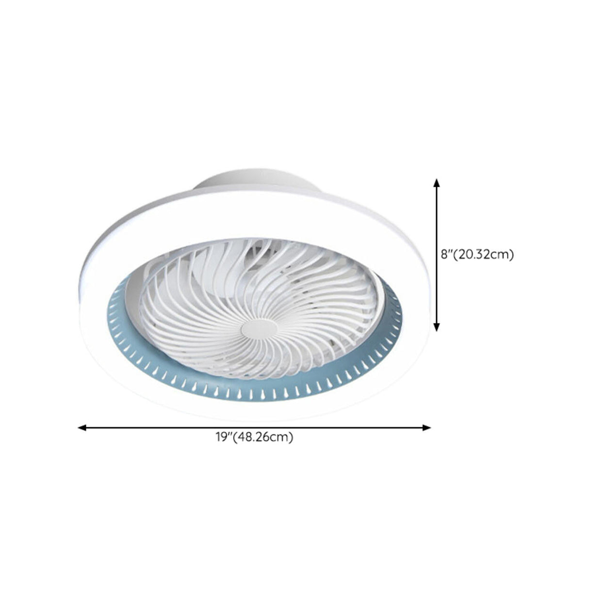 Modern Simple Flush-Mounted Round Ceiling Fan Light Image - 21