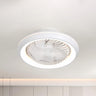 Modern Simple Flush-Mounted Round Ceiling Fan Light Image - 4