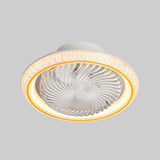 Modern Simple Flush-Mounted Round Ceiling Fan Light Image - 6