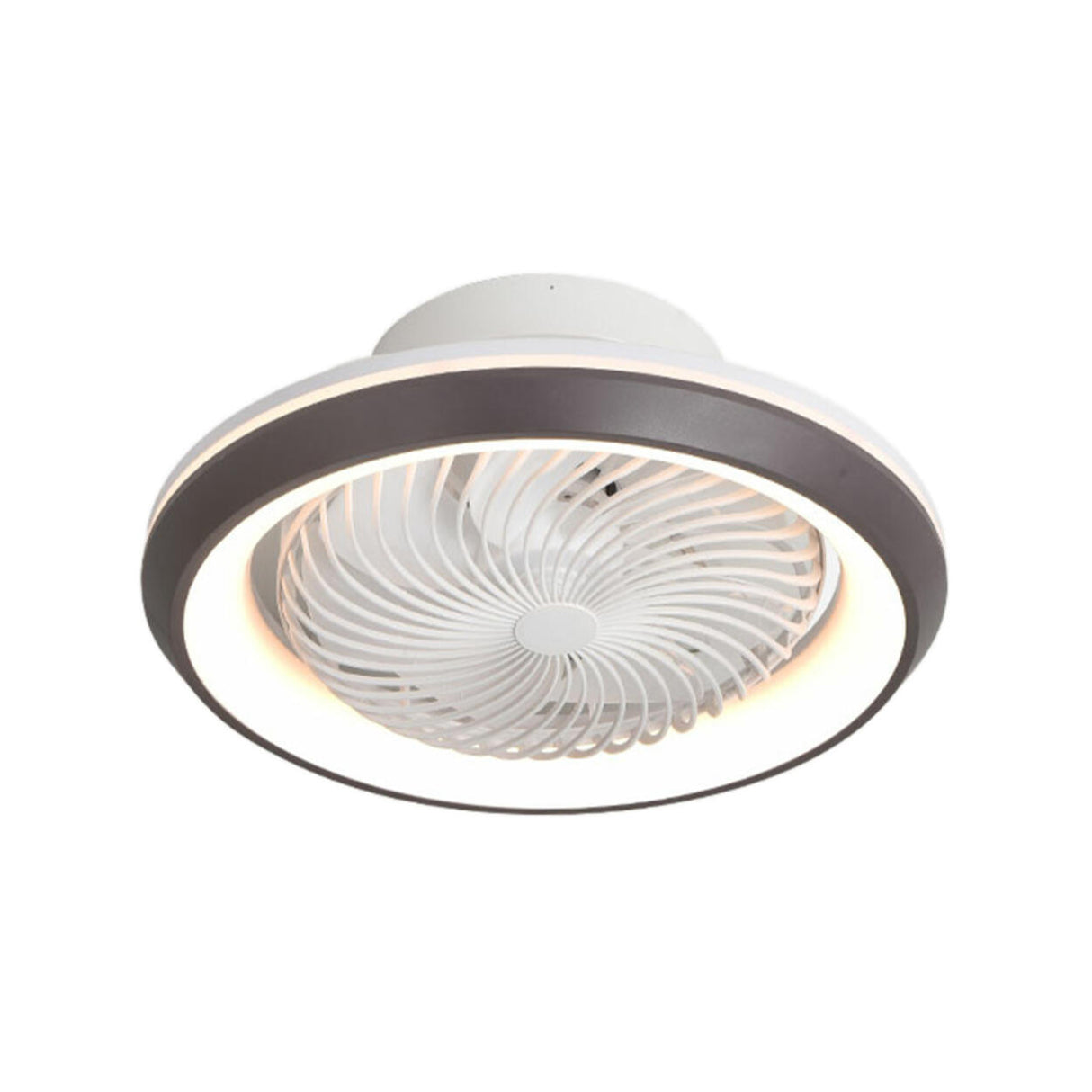 Modern Simple Flush-Mounted Round Ceiling Fan Light Image - 8