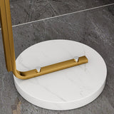 Modern Simple Gold Arc Metal Side Table Floor Lamp Image - 8