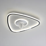 Modern Simple Linear Triangle Ceiling Fan with LED Light Image - 12