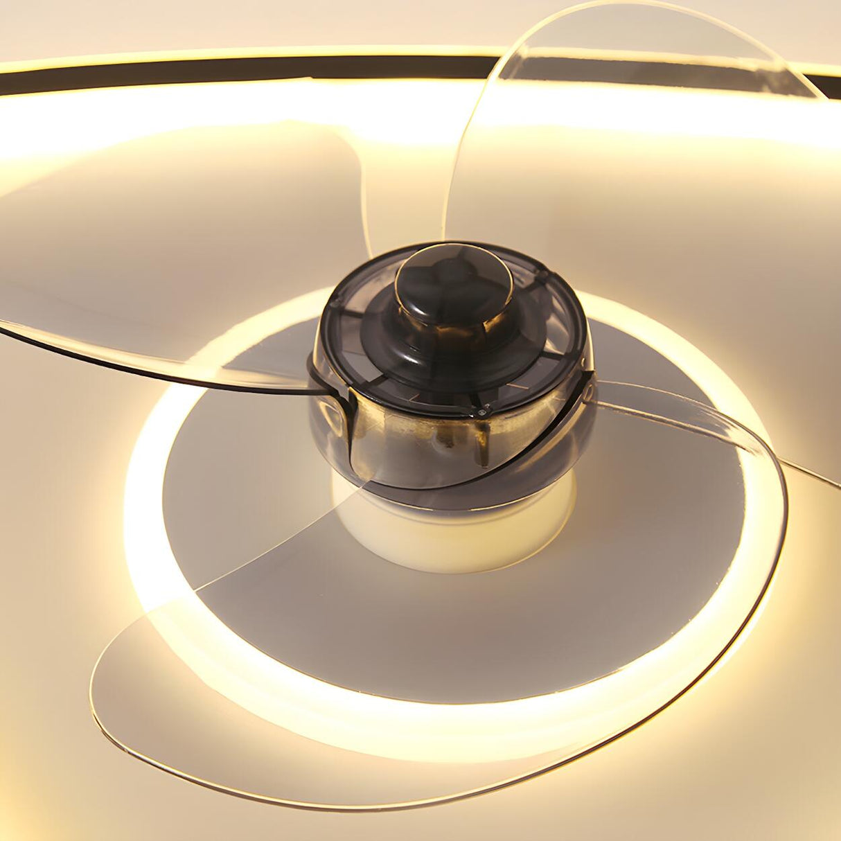 Modern Simple Linear Triangle Ceiling Fan with LED Light Image - 14