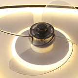 Modern Simple Linear Triangle Ceiling Fan with LED Light Image - 14