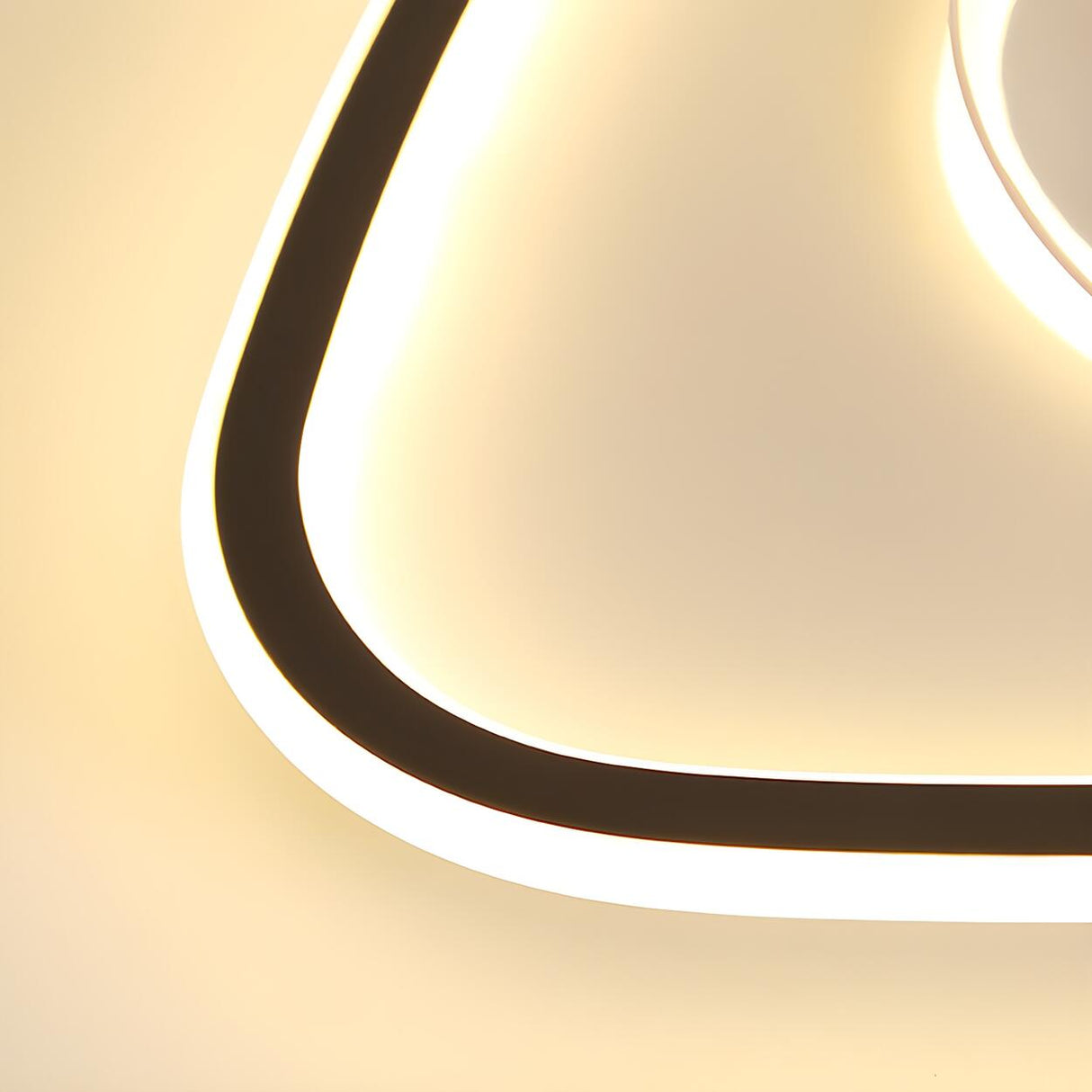 Modern Simple Linear Triangle Ceiling Fan with LED Light Image - 15