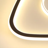 Modern Simple Linear Triangle Ceiling Fan with LED Light Image - 15