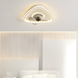 Modern Simple Linear Triangle Ceiling Fan with LED Light Image - 17