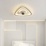 Modern Simple Linear Triangle Ceiling Fan with LED Light Image - 4