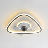 Modern Simple Linear Triangle Ceiling Fan with LED Light Image - 5