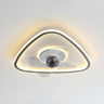 Modern Simple Linear Triangle Ceiling Fan with LED Light Image - 5