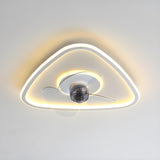 Modern Simple Linear Triangle Ceiling Fan with LED Light Image - 7