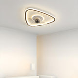 Modern Simple Linear Triangle Ceiling Fan with LED Light Image - 8