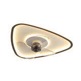 Modern Simple Linear Triangle Ceiling Fan with LED Light Image - 9