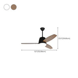Modern Simple Living Room 3 Blade Ceiling Fan Light Image - 19