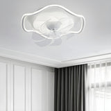 Modern Simple Remote Flush Ceiling Fan with LED Light Image - 4