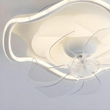 Modern Simple Remote Flush Ceiling Fan with LED Light Image - 6