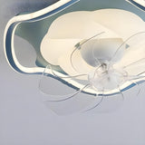 Modern Simple Remote Flush Ceiling Fan with LED Light Image - 7