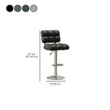 Modern Simple Rotating Height Adjustable Green Bar Stools #size