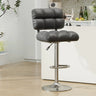 Modern Simple Rotating Height Adjustable Green Bar Stools Image - 5