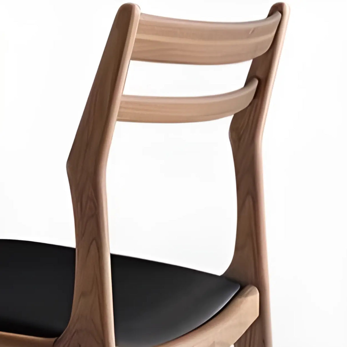 Modern Simple Walnut Natural Wood Legs Side Dining Chair Image - 11