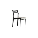Modern Simple Walnut Natural Wood Legs Side Dining Chair Image - 5