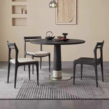 Modern Simple Walnut Natural Wood Legs Side Dining Chair Image - 6