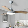 Modern Simple Wood 3 Blade LED Ceiling Fan with Light Image - 4