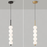 Modern Sleek Multi Globe Glass Bedroom Pendant Light Image - 12