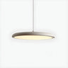 Modern Sleek Round Disc LED Dining Room Pendant Light Image - 9