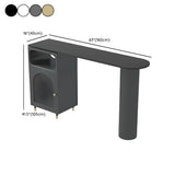 Modern Slim Bar Table with Storage and Rounded Edge Image - 16