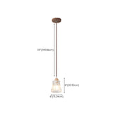 Modern Slim Floral Round Clear Glass Pendant Light  #size