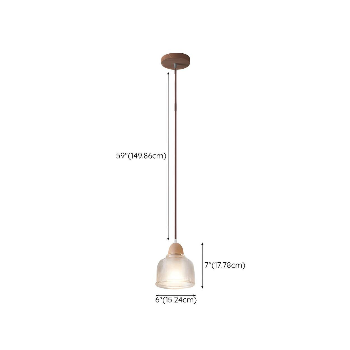 Modern Slim Floral Round Clear Glass Pendant Light  Image - 14